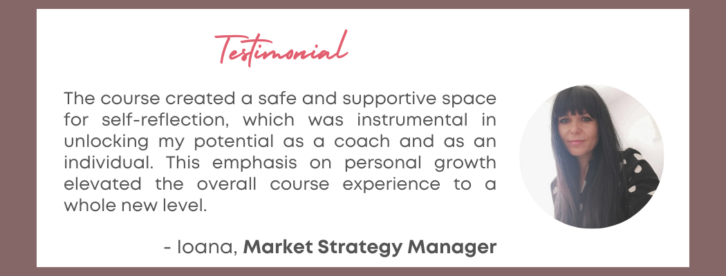 Testimonial from our coaches
